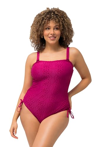 Ulla Popken Damen Olivia, Rankenstruktur Badeanzug, Dunkles Malve, 54 Ulla Popken Damen Olivia, Rankenstruktur Badeanzug, Dunkles Malve, 54 von Ulla Popken