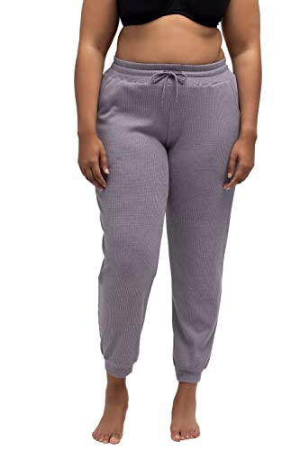 Ulla Popken Damen Pants Loungewear, Grau Melange, 62-64 EU von Ulla Popken