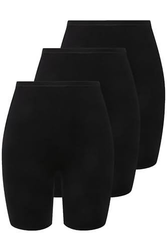 Ulla Popken Damen Pantys, 3er-pack Panties, Schwarz, 62-64 EU von Ulla Popken