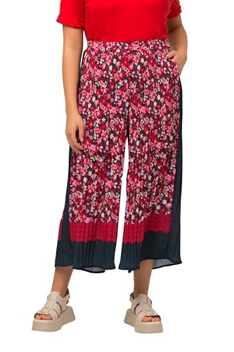 Ulla Popken Damen Plisseehose, Mary Hose, Mattes Nachtblau, 56W / 32L von Ulla Popken