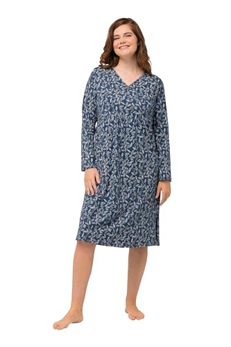 Ulla Popken Damen Printed Nightdress Nachthemd, Blau, 42/44 von Ulla Popken