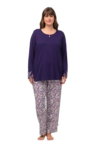 Ulla Popken Damen Pyjama, Violet Wonder Pyjamaset, lilablau, 42 von Ulla Popken