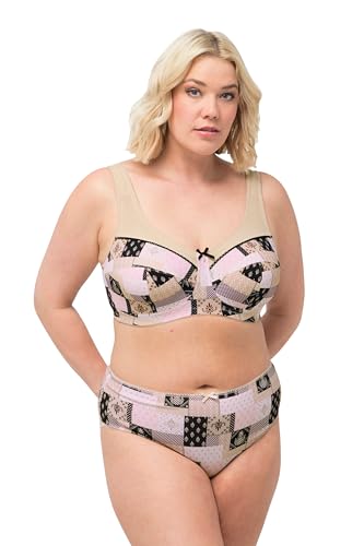 Ulla Popken Damen Relief-Bra, Timeless Elegance 830041 BH, schwarz, 100D von Ulla Popken