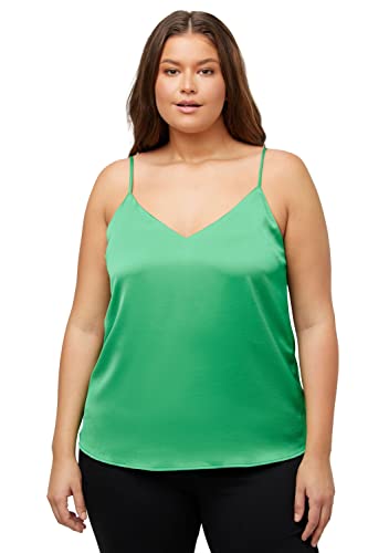 Ulla Popken Damen Satijnen strap-blouse Blusen, Grasgrün, 42-44 EU von Ulla Popken