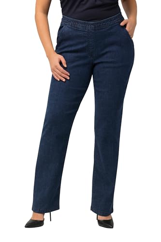 Ulla Popken Damen Mandy Jeans, Dark Blue Denim, 50W / 32L EU von Ulla Popken