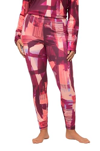 Ulla Popken Damen Ski Funktionslegging Abstrakt Leggings, Purpurrot, 46-48 von Ulla Popken