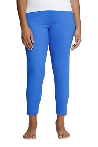 Ulla Popken Damen Ski-Funktionsleggings, schnelltrocknend, Elastikbund Hosen, Royalblau, 32W / 32L von Ulla Popken