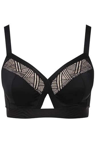 Ulla Popken Damen Soft-bra, Wonder-cross BH, Schwarz, 90C EU Ulla Popken Damen Soft-bra, Wonder-cross BH, Schwarz, 90C EU von Ulla Popken