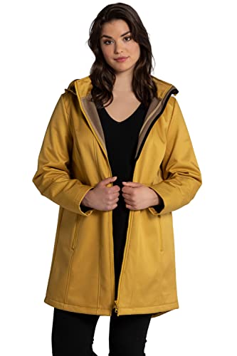 Ulla Popken Damen Softshell-Parka, goldgelb, 46-48 von Ulla Popken