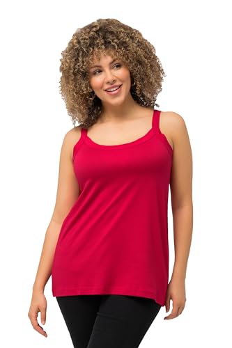 Ulla Popken Damen Spaghetti-Top Trägershirt/Cami Shirt, Rot, 58-60 von Ulla Popken