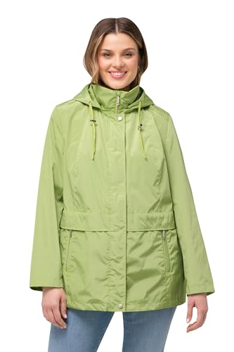 Ulla Popken Damen Spezialistin Hyprar Windbreaker Kapuze Übergangsjacke, Limettengrün, 54-56 von Ulla Popken