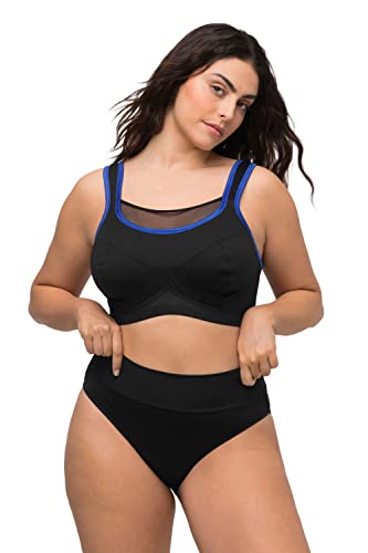 Ulla Popken Damen Sport-Bra BH, Schwarz, 100D EU von Ulla Popken