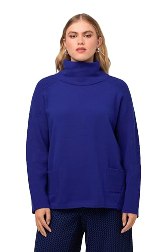 Ulla Popken Damen Stehkragen Pullover, Titan blau, 50-52 von Ulla Popken