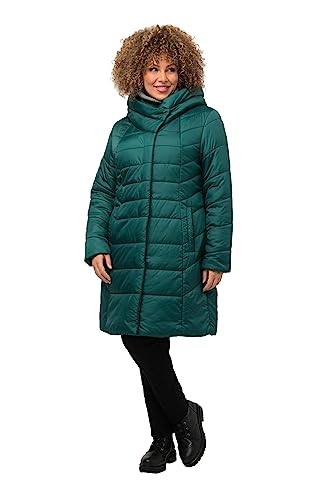 Ulla Popken Damen Steppjacke Soft, Wasserabweisend Jacke, Blau, 42-44 Große Größen EU von Ulla Popken