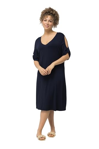 Ulla Popken Damen Strandkleid Heather Kleid, Marine, 42-44 von Ulla Popken