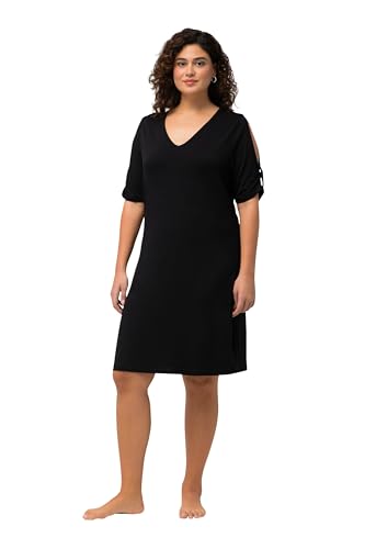 Ulla Popken Damen Strandkleid Heather Kleid, Schwarz, 42-44 von Ulla Popken