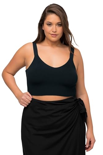 Ulla Popken Damen Strickbustier Kurzer Pullover, Schwarz, 54-56 Ulla Popken Damen Strickbustier Kurzer Pullover, Schwarz, 54-56 von Ulla Popken
