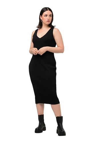 Ulla Popken Damen Strickkleid Kleid, schwarz, 46/48 von Ulla Popken