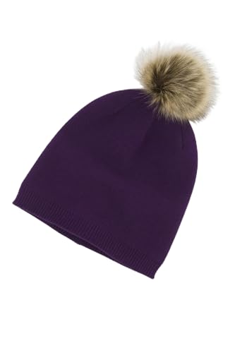 Ulla Popken Damen Strickmütze ADM Mütze, dunkelviolett, Einheitsgröße von Ulla Popken