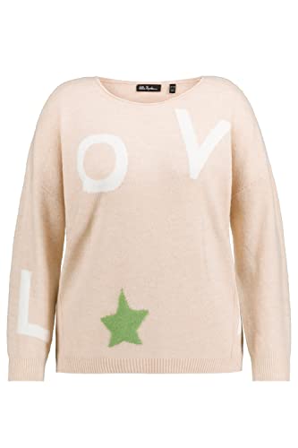 Ulla Popken Damen Knitted Jumper Pullover, Beige, 54-56 Große Größen EU von Ulla Popken