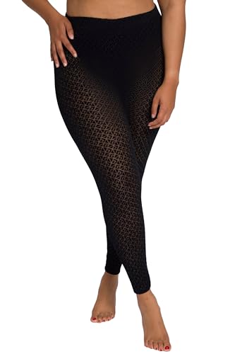 Ulla Popken Damen Strumpf-Leggings Strumpfhose, Semi Opaque, Schwarz, 62-64 von Ulla Popken