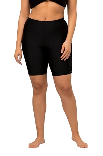 Ulla Popken Damen Schwimmradler, Große Größen Badeshorts, Schwarz, 50 EU von Ulla Popken