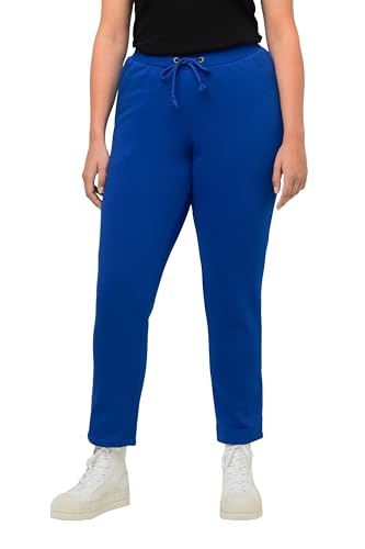 Ulla Popken Damen Sweathose, kuschelweiche Innenseite, Elastikbund Hose, Jeans Blau, 46-48 von Ulla Popken