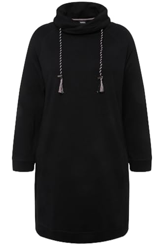 Ulla Popken Damen Sweatkleid, Stehkragen, Langarm, Taschen Kleid, Schwarz, 58-60 von Ulla Popken