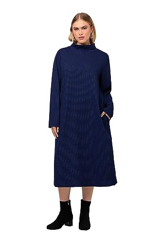 Ulla Popken Damen Sweatkleid, Struktur Kleider, Titan blau, 46-48 von Ulla Popken