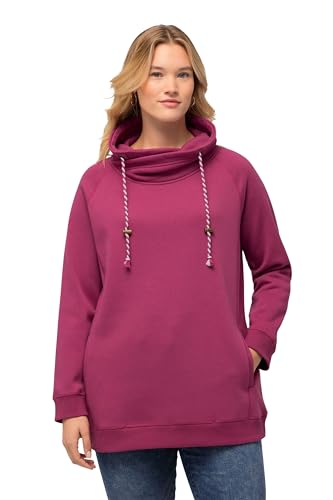 Ulla Popken Damen Sweatshirt, Dunkles Purpur, 48-50 von Ulla Popken