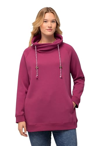 Ulla Popken Damen Sweatshirt, Dunkles Purpur, 50-52 von Ulla Popken