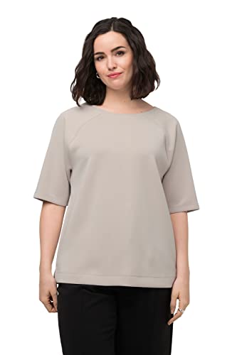 Ulla Popken Damen Sweatshirt, graubeige, 46-48 von Ulla Popken