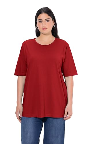 Ulla Popken, Damen, große Größen, Basic-Shirt, Rundhals Mohn 46-48 von Ulla Popken