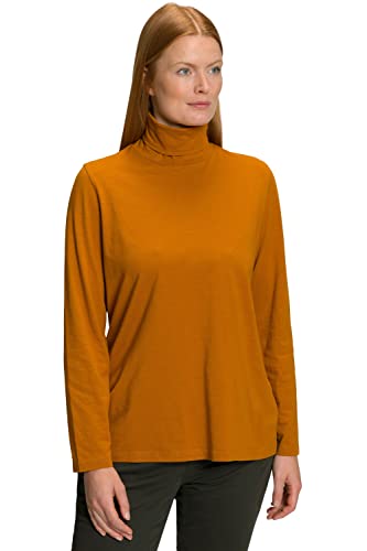 Ulla Popken Damen T-Shirt with Turtleneck T Shirt, Gelb, 42-44 Große Größen EU von Ulla Popken