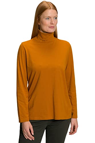 Ulla Popken Damen T-Shirt with Turtleneck T Shirt, Gelb, 50-52 Große Größen EU von Ulla Popken