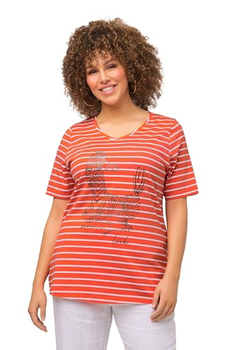 Ulla Popken Damen T-Shirts, Mandarine, 46-48 von Ulla Popken