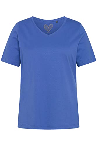 Ulla Popken Damen V-shirt, Blau Lila, 54-56 EU von Ulla Popken