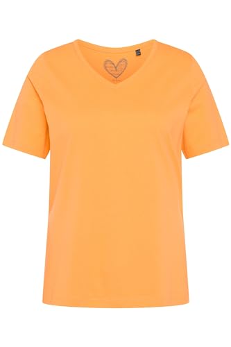 Ulla Popken Damen V-shirt, Cantaloupe Orange, 46-48 EU von Ulla Popken