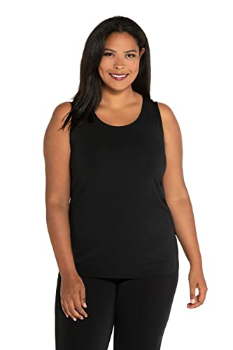 Ulla Popken Damen Tanktop T-Shirts, Schwarz, 54-56 von Ulla Popken