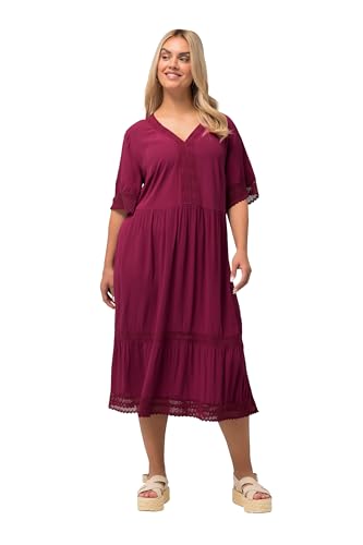 Ulla Popken Damen Tunika-Midikleid Kleid, Magnolienrot, 42-44 von Ulla Popken