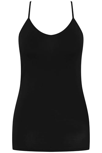 Ulla Popken Damen Undershirt, Lace Back Unterhemden, Schwarz, 42-44 EU von Ulla Popken