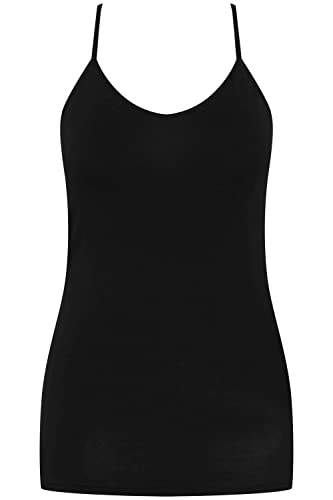 Ulla Popken Damen Undershirt, Lace Back Unterhemden, Schwarz, 46-48 EU von Ulla Popken