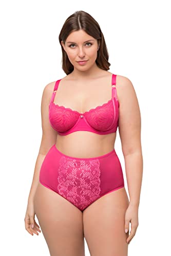 Ulla Popken Damen Underwired Non Padded Bra, lace, Straps BH, Hibiskuspink, 100E von Ulla Popken