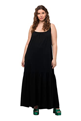 Ulla Popken Damen Volant Kleid, Schwarz, 50-52 von Ulla Popken