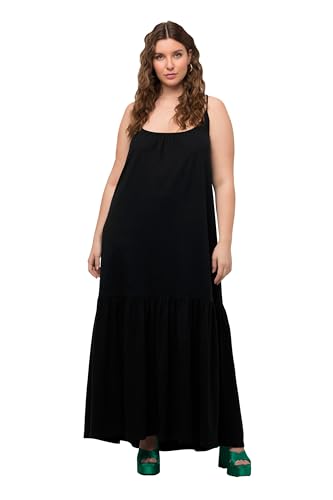 Ulla Popken Damen Volant Kleid, Schwarz, 52-54 von Ulla Popken