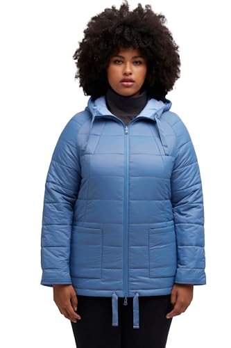 Ulla Popken Damen Wendejacke mit Motiv im Rückteil Jacke, denimblau, 46-48 von Ulla Popken