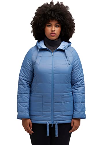 Ulla Popken Damen Wendejacke mit Motiv im Rückteil Jacke, denimblau, 50-52 von Ulla Popken