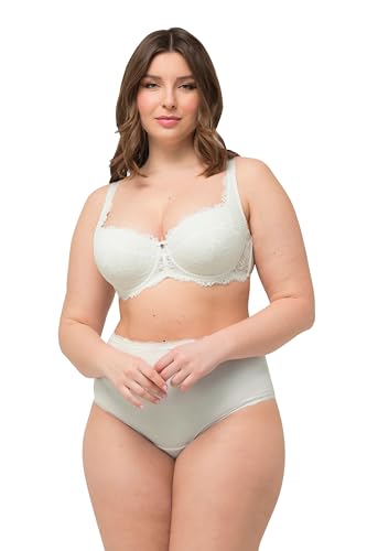 Ulla Popken Damen Wire-Bra, Balconnet, Softcup, Lace BH, Schneeweiß, 115D von Ulla Popken