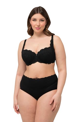 Ulla Popken Damen Wire-Bra, Balconnet, Softcup, Lace BH, Schwarz, 105B von Ulla Popken