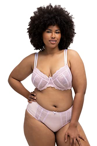 Ulla Popken Damen Wire-bra, Lace, Shell Shape BH, Blasses Rosa, 85E EU von Ulla Popken